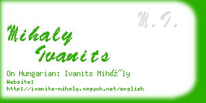 mihaly ivanits business card